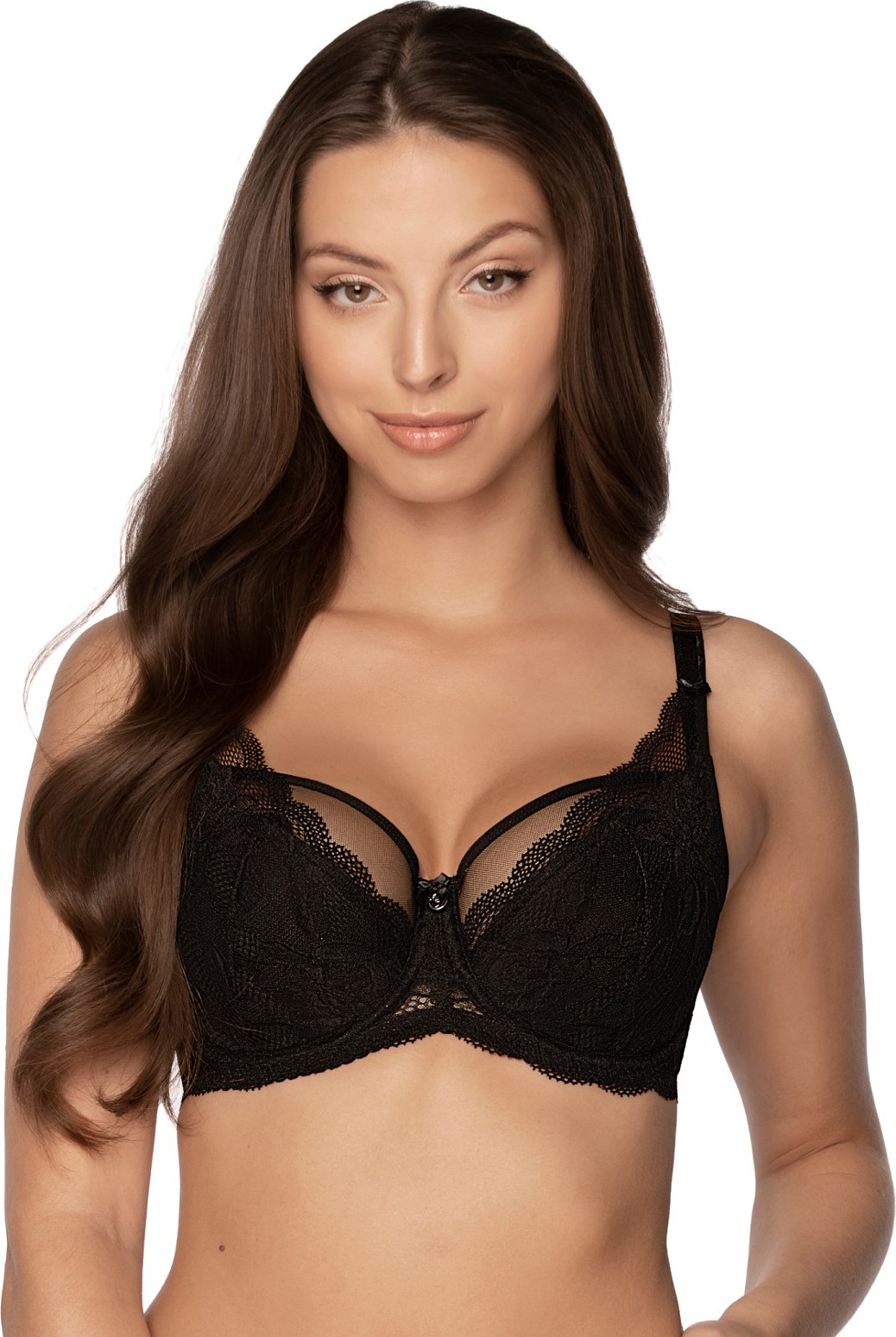 Polovyztužená podprsenka Gaia Veronika 2 BS 931 Veronika 2 Veľkosť: 75D, Barva: čierna