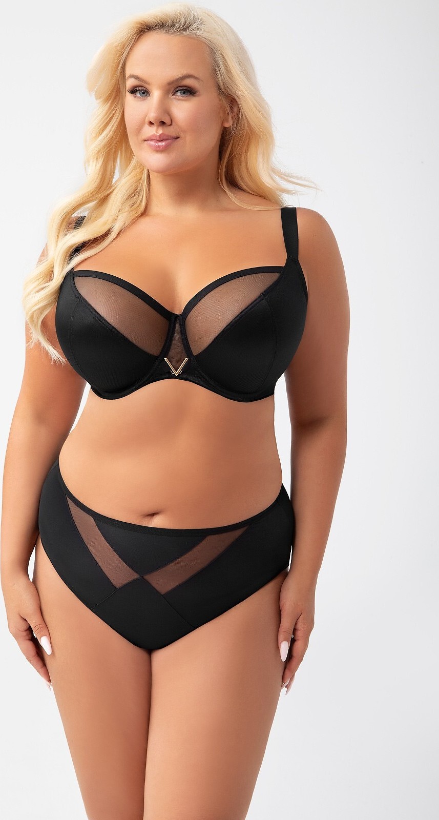 Čierna podprsenka Gorsenia Vicky Gorsenia K 564 Vicky Veľkosť: 95J, Barva: čierna