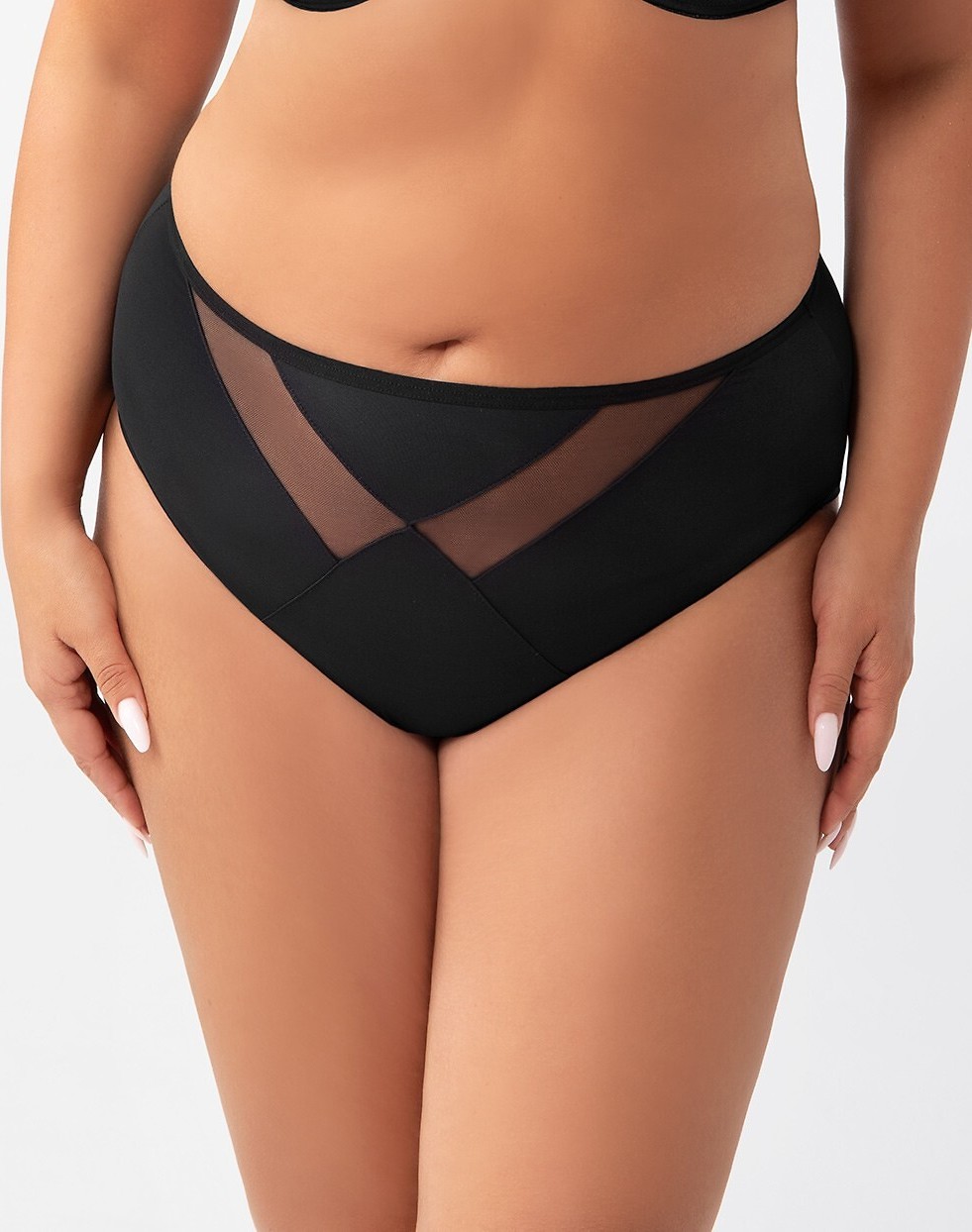 Klasické nohavičky Gorsenia Vicky K 566/1 Vicky M-3XL Veľkosť: 3XL, Barva: čierna