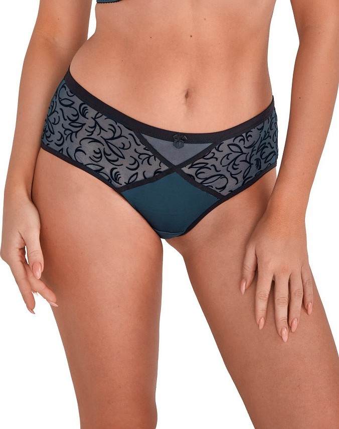 Smaragdové nohavičky s vysokým pásom Gaia Adaline GFP 1213 Adaline M-3XL Veľkosť: M