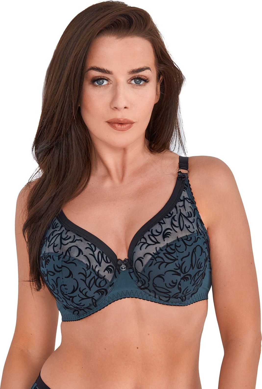 Smaragdová polovyztužená podprsenka Gaia Adaline BS 1213 Adaline Veľkosť: 65H