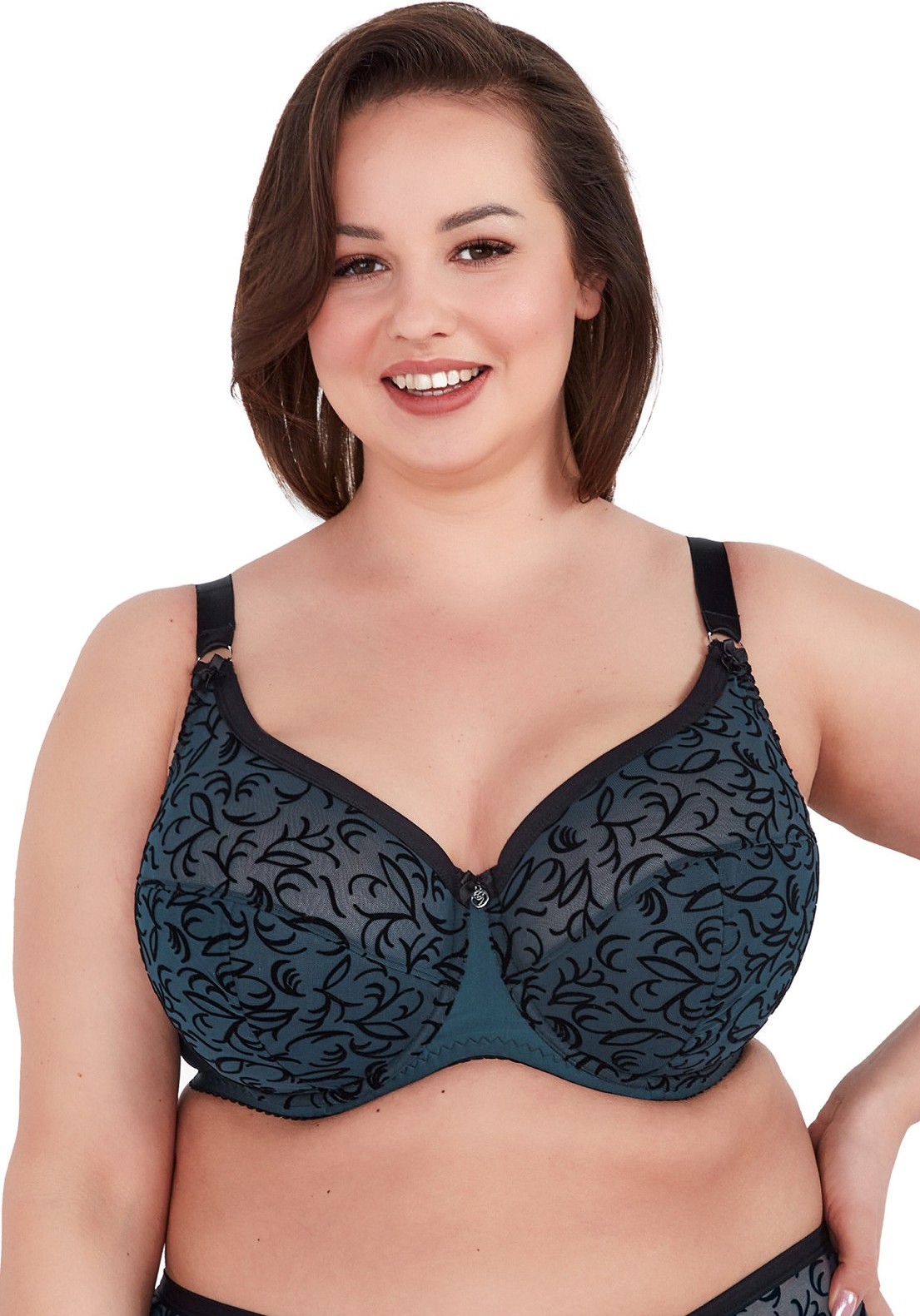 Smaragdová polovyztužená podprsenka Gaia Adaline Maxi BSM 1213 Adaline Maxi Veľkosť: 75L