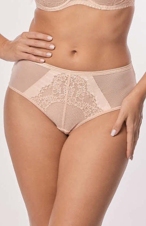 Béžové čipkové nohavičky Mefemi Casilda II Veľkosť: XL