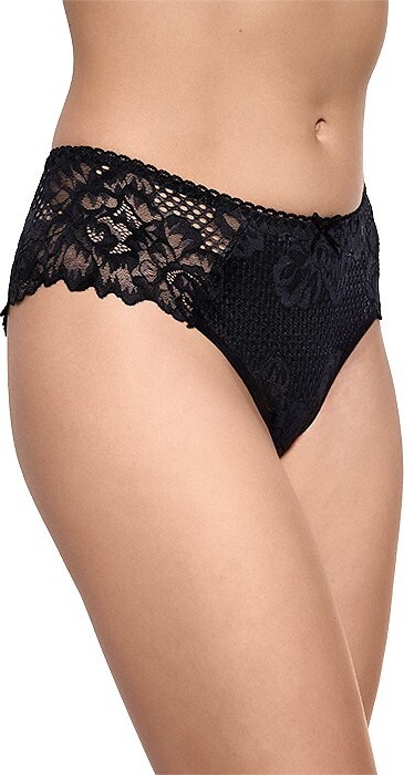 Klasické nohavičky zdobené čipkou Gabidar 202 S-XL Veľkosť: S, Barva: čierna