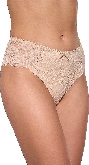 Klasické nohavičky zdobené čipkou Gabidar 202 S-XL Veľkosť: S, Barva: Béžová