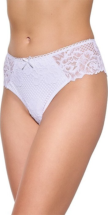 Klasické nohavičky zdobené čipkou Gabidar 202 S-XL Veľkosť: L, Barva: biela