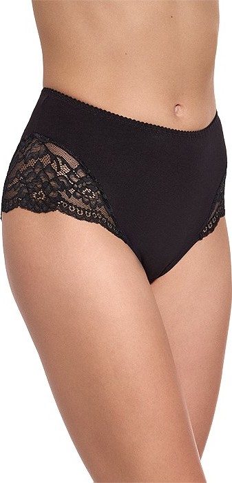 Klasické nohavičky s čipkovými bokmi Gabidar 207 M-3XL Veľkosť: 3XL, Barva: čierna