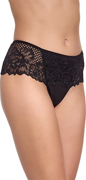 Čipkové brazílky Gabidar 39 S-XL Veľkosť: XL, Barva: čierna