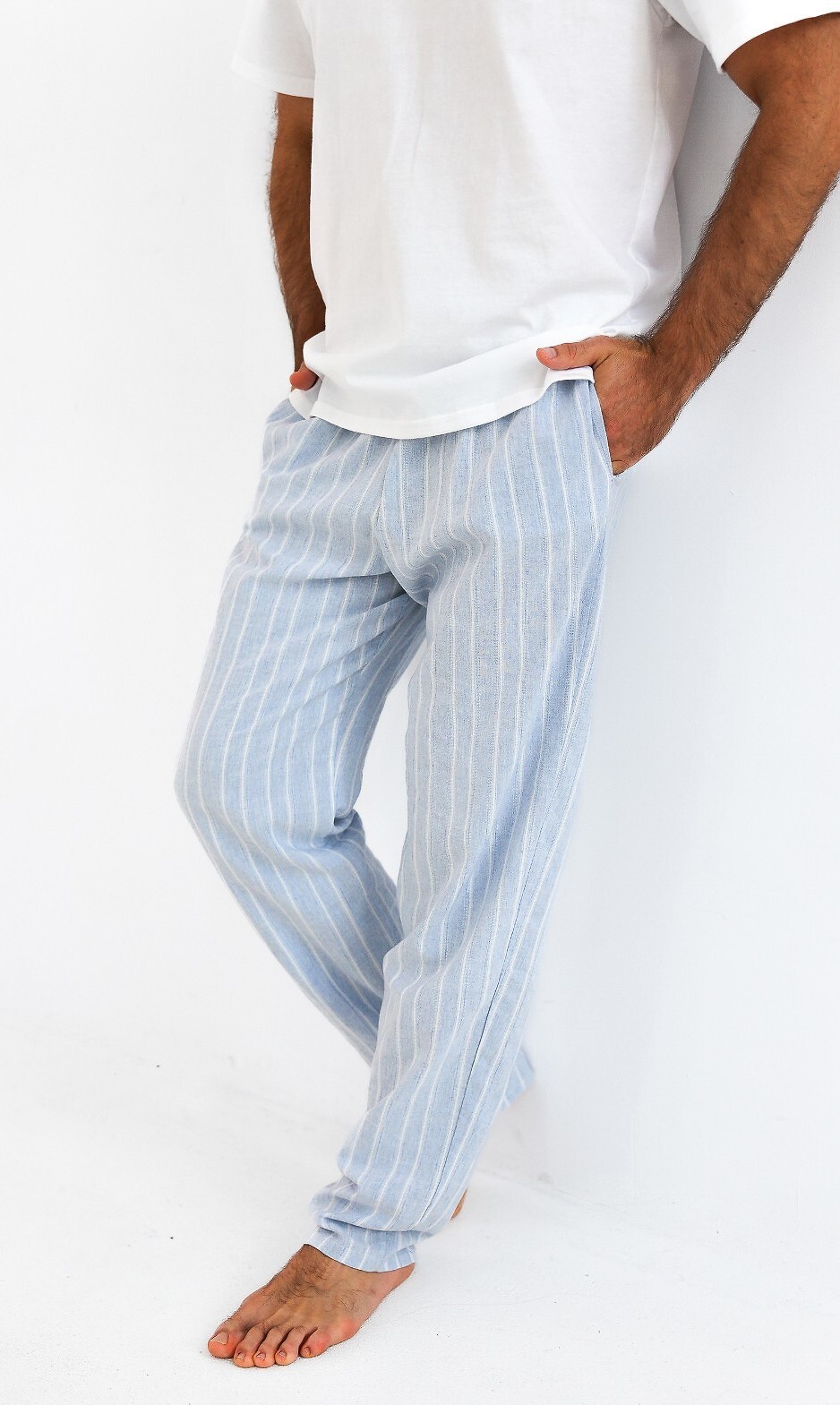 Bielo-modré pyžamo Sensis David kr/r M-2XL Veľkosť: XL