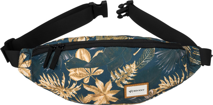 Rovicky tmavomodrá dámska ľadvinka so zlatým vzorom R-SN01 02 Veľkosť: ONE SIZE