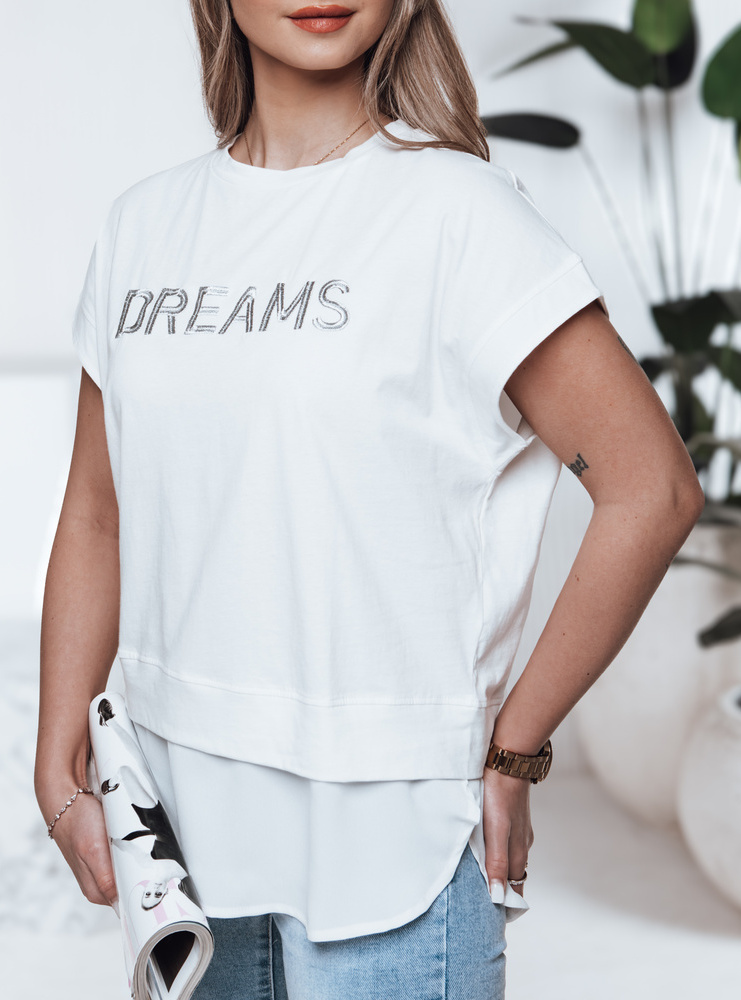 Smotanové dámske tričko s podšívkou DREAMY RY2521 Veľkosť: L