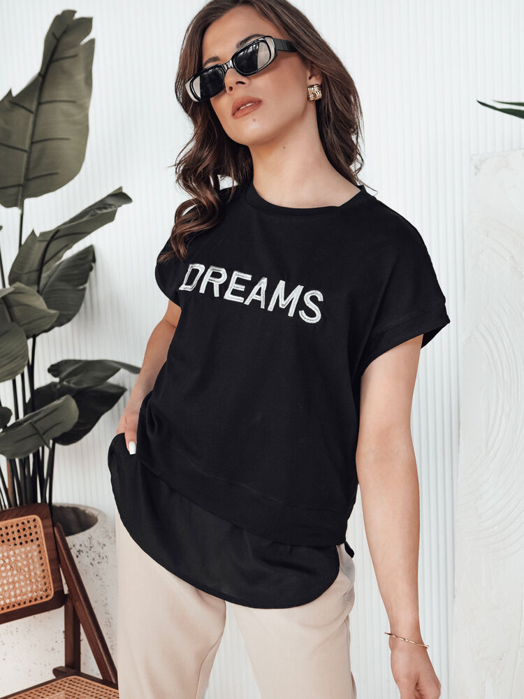 Čierne dámske tričko s podšívkou DREAMY RY2523 Veľkosť: S