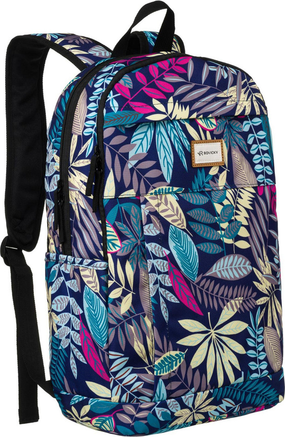 Rovicky tmavomodrý dámsky batoh s farebným vzorom R-PST 01 Veľkosť: ONE SIZE