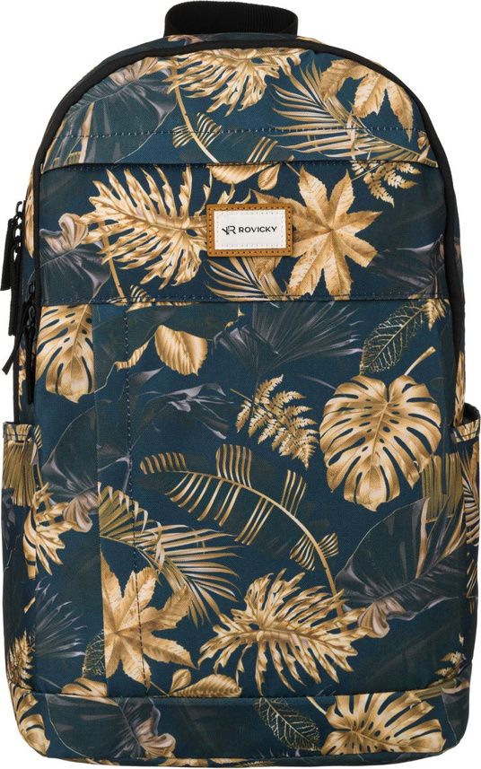 Rovicky tmavomodrý dámsky batoh so zlatým vzorom R-PST 02 Veľkosť: ONE SIZE