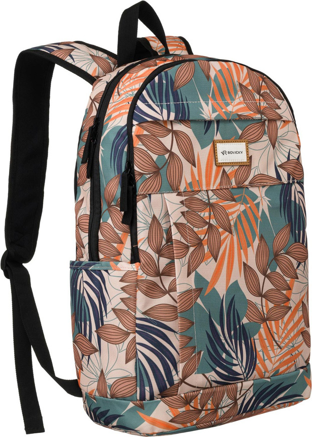 Rovicky béžovo-hnedý dámsky vzorovaný batoh R-PST 05 Veľkosť: ONE SIZE