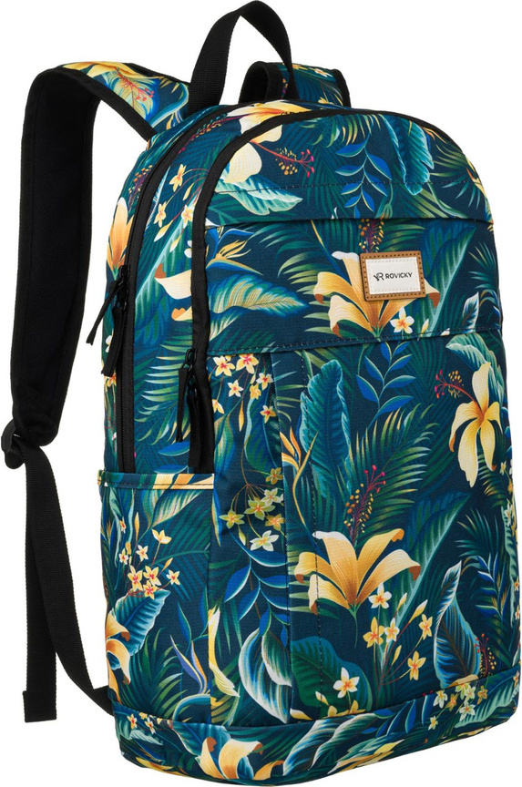 Rovicky tmavozelený dámsky kvetinový batoh R-PST 09 Veľkosť: ONE SIZE