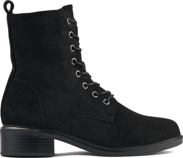 Čierne dámske členkové topánky na šnurovanie YL191B Veľkosť: 36