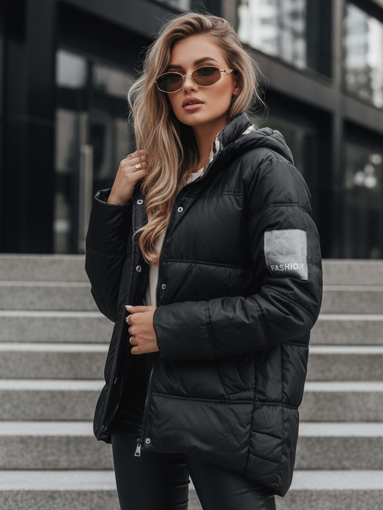 Čierna prešívaná bunda HIMES czarna Dstreet TY4245 Veľkosť: XL