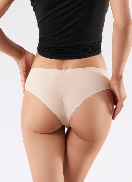 Dámske bezšvové brazílky Julimex Panty Brasil Veľkosť: XL, Barva: Béžová
