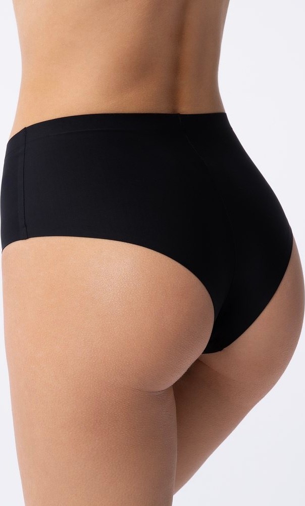Dámske bezšvové brazilky s vyšším pásom Julimex Brasil Maxi Veľkosť: L, Barva: čierna