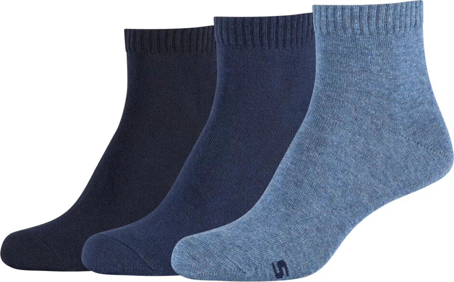 Modrý set ponožiek Skechers 3PPK Wm Casual Quarter Socks SK42005-5500 SK42005-5500 Veľkosť: 35/38