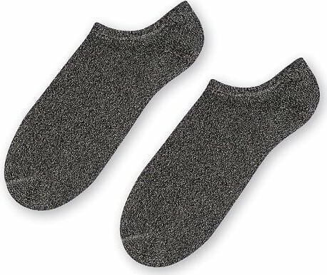 Čierno-strieborné dámske bambusové ponožky Art.100 GO002, BLACK Veľkosť: 35/37