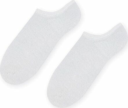 Bielo-strieborné dámske bambusové členkové ponožky Art.100 GP001, SILVER Veľkosť: 38/40