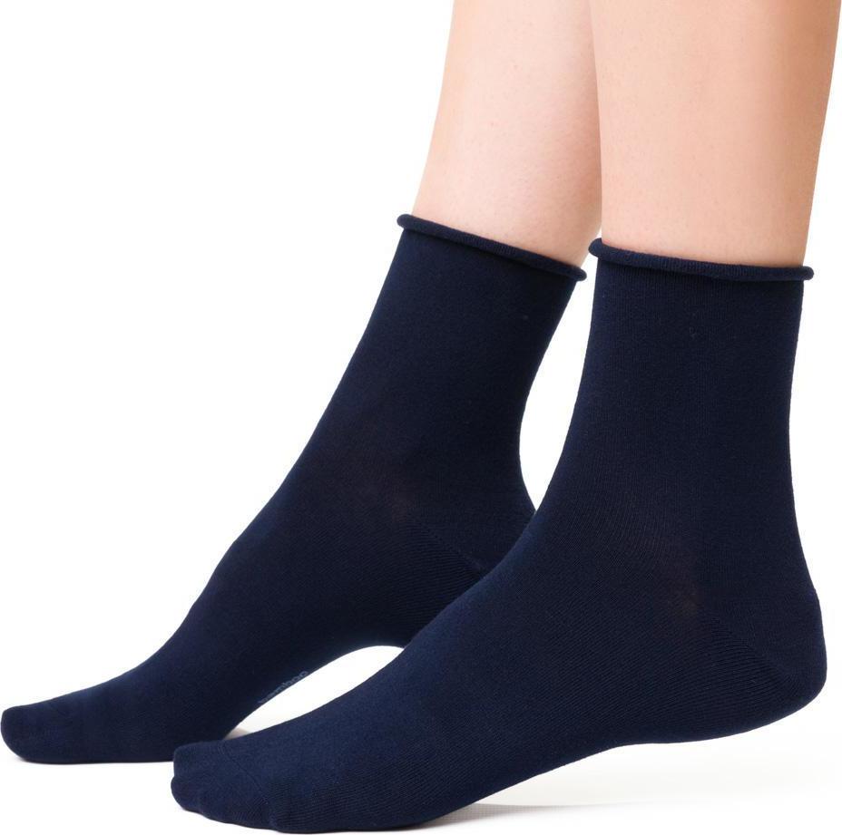 Tmavomodré dámske bambusové ponožky Art.125 WD006, NAVY BLUE Veľkosť: 35/37