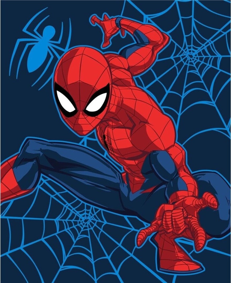 Tmavomodrá hrejivá chlapčenská deka Spider-Man Veľkosť: ONE SIZE
