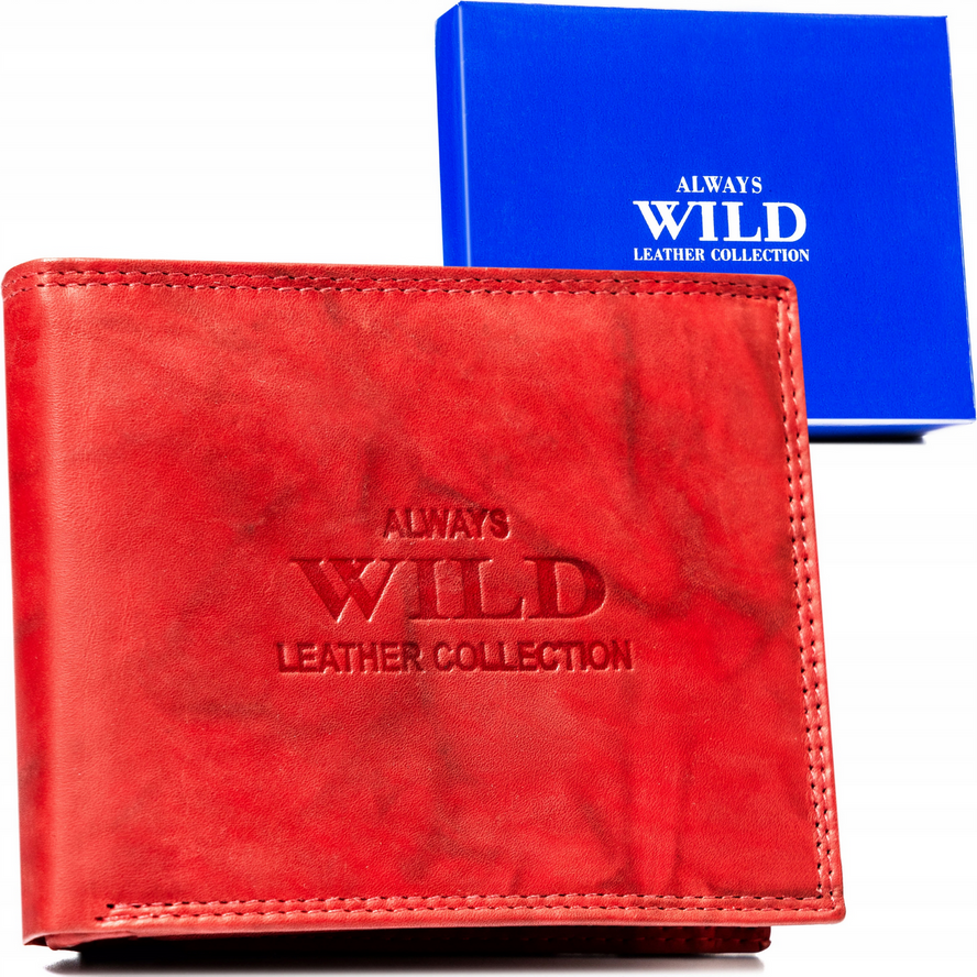 Always Wild červená pánska peňaženka bez zapínania A236 AW-N992-MAL Veľkosť: ONE SIZE