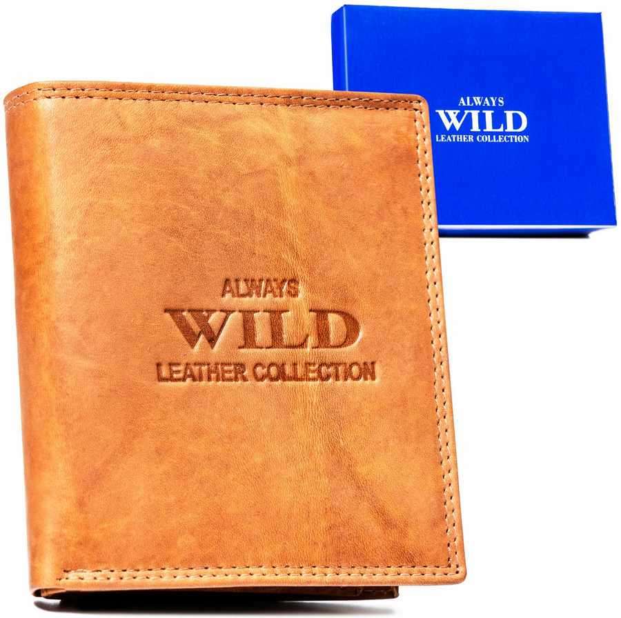 Always Wild svetlohnedá elegantná pánska peňaženka A230 AW-N890-MAL Veľkosť: ONE SIZE