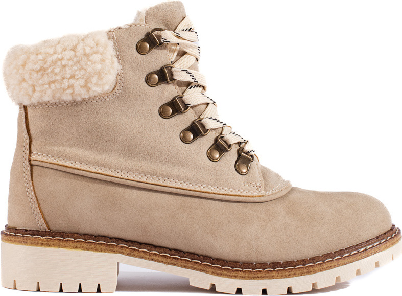 Béžové dámske workery s kožúškom GD-TL32BE Veľkosť: 36