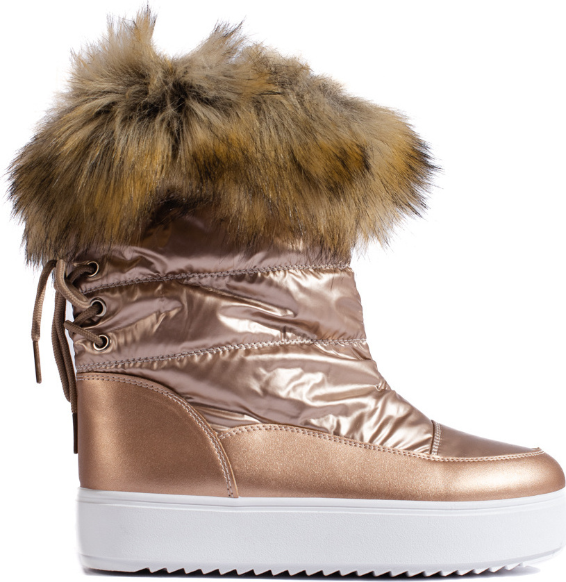 Dámske ružové snehule s kožušinkou YY58CHA Veľkosť: 36