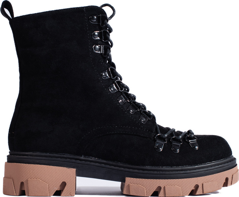 Čierne semišové workery na zaväzovanie 16450B.SU Veľkosť: 36