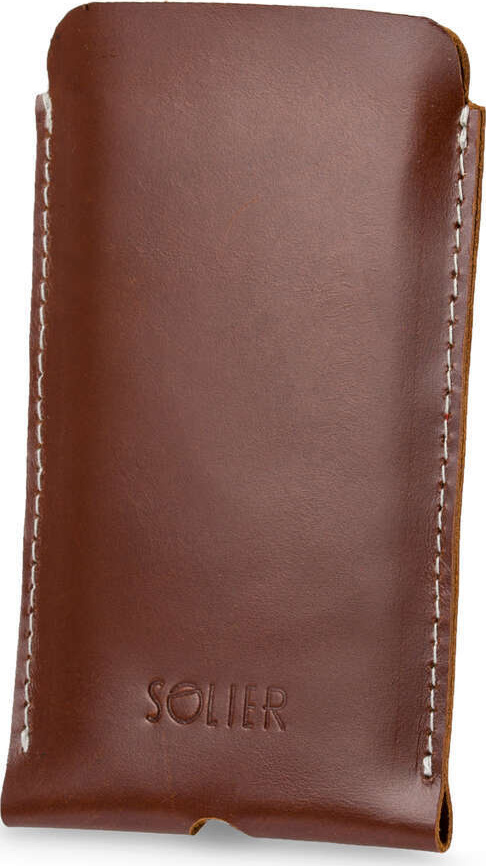 SOLIER Hnedé kožené púzdro na telefón Iphone 11 (ETUI NA IPHONE 11 SA58 BROWN) Veľkosť: ONE SIZE