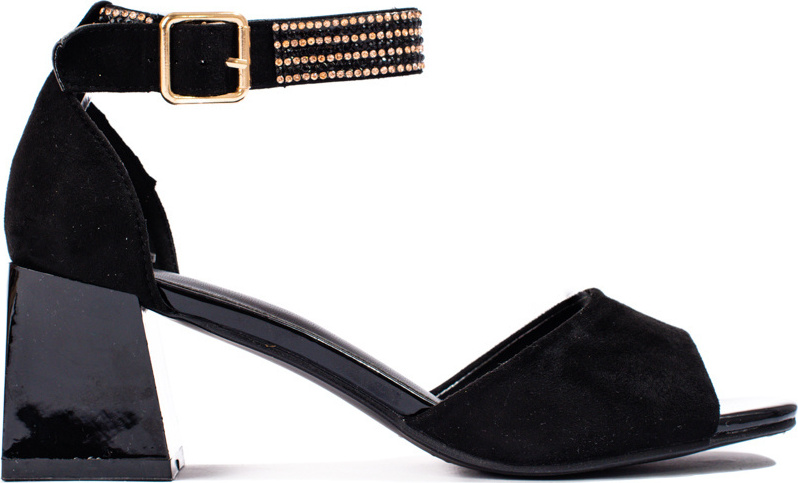 Dámske čierne sandále Shelovet na nízkom podpätku GD-FL1120B Veľkosť: 36