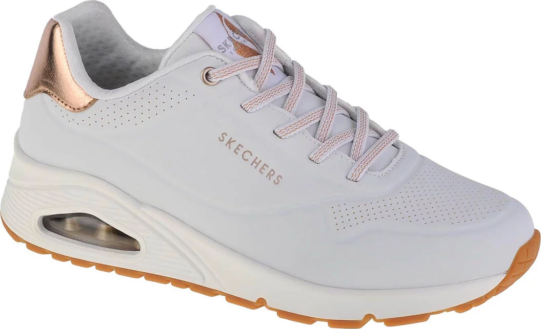 Biele dámske tenisky Skechers Uno - Shimmer Away 155196-WHT Veľkosť: 36