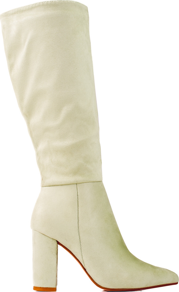Svetlozelené semišové Dámske čižmy D7918GR Veľkosť: 37