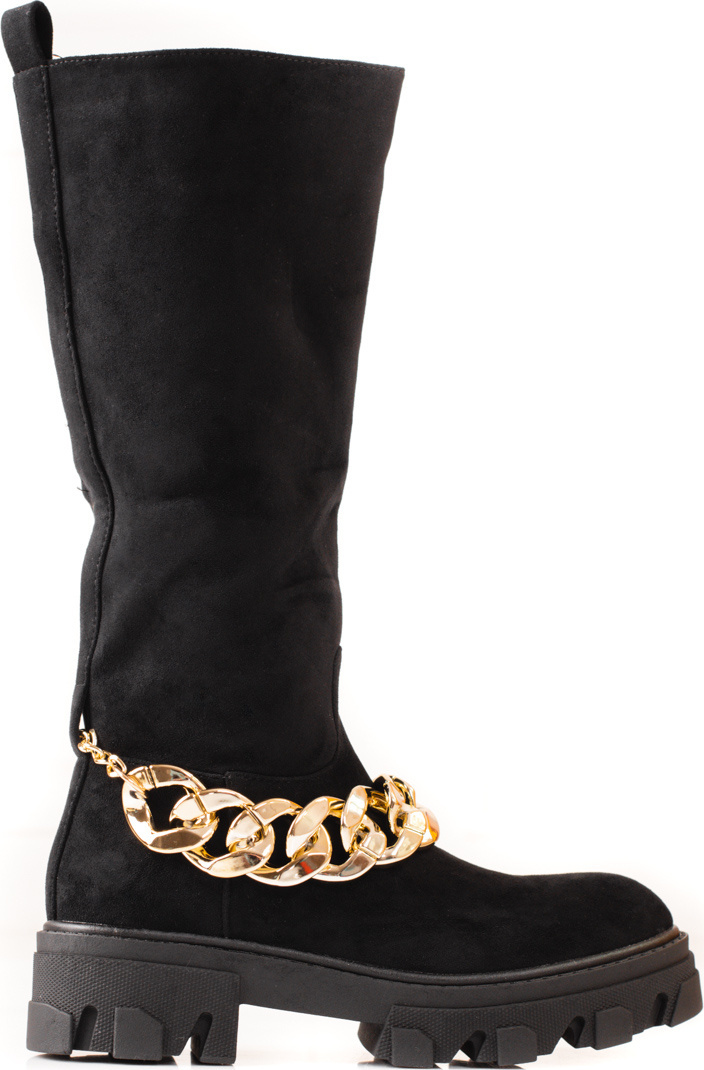 Čierne čižmy s retiazkou ML170B Veľkosť: 37