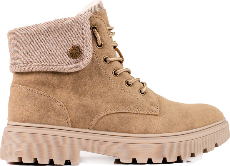 Béžové dámske traperky zateplené kožušinou GD-TL42DK.BE Veľkosť: 36