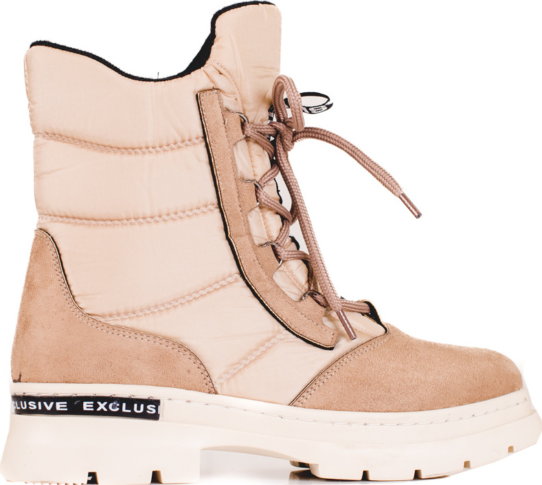 Šnurovacie béžové snehule 22-62062BE Veľkosť: 37