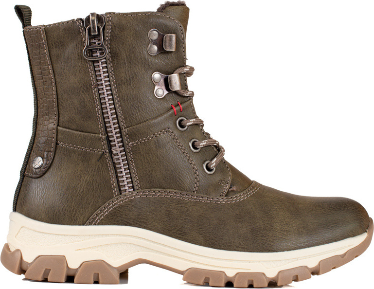 Hnedé workery so zipsami GD-WL-51KH Veľkosť: 36