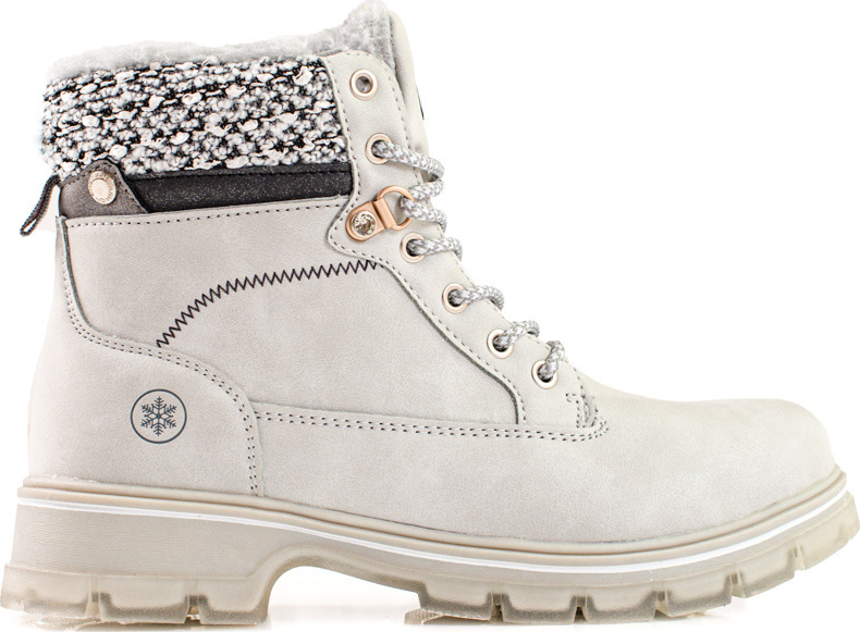 Dámske sivé traperky s kožušinou GD-CC-36ICE Veľkosť: 36