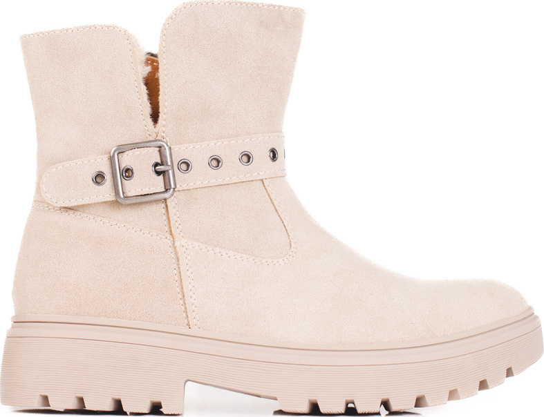 Béžové dámske čižmy s prackou GD-TL40BE Veľkosť: 38