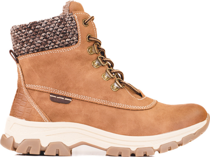 Dámske hnedé traperky na platforme GD-WL-52C Veľkosť: 36