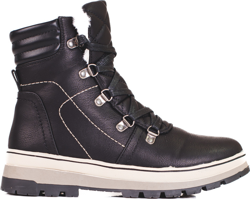 Dámske čierne traperky so zateplením GD-WL-50B Veľkosť: 36