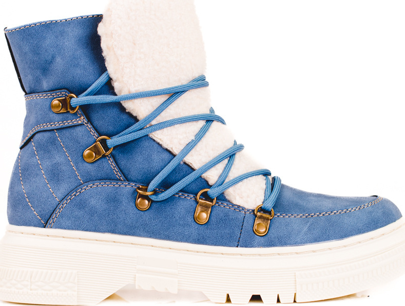 Modré snehule dámske s kožušinou Shelovet GD-TL35BL Veľkosť: 36