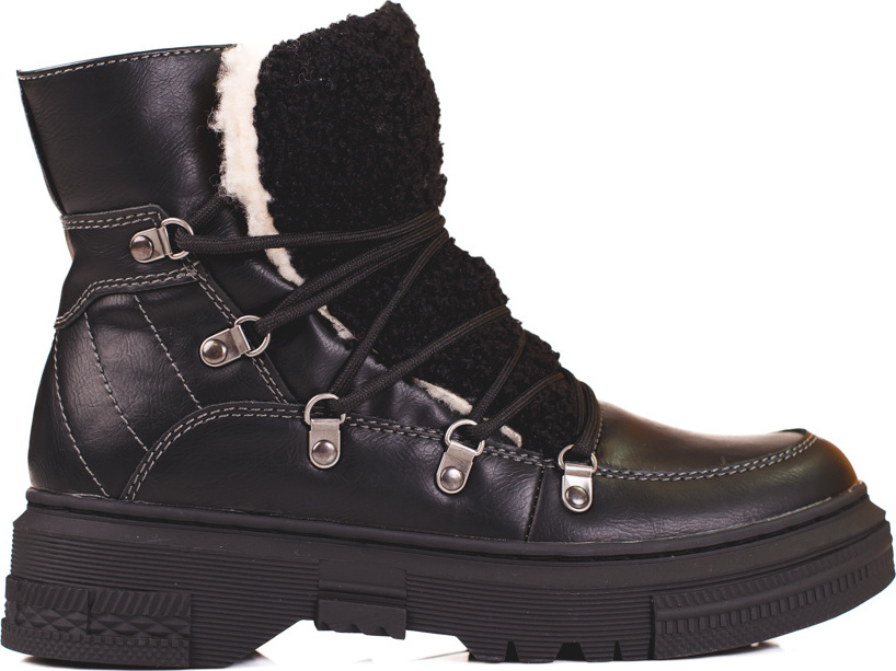 Čierne snehule dámske s kožušinou Shelovet GD-TL35B Veľkosť: 36