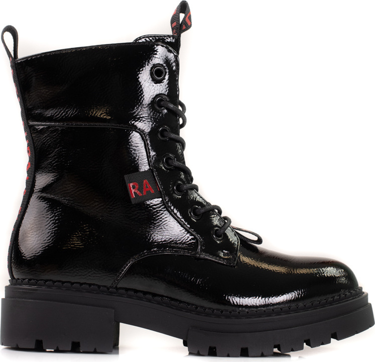 Dámske workery Shelovet čierne z lakovanej eko kože 250054B-LA Veľkosť: 37