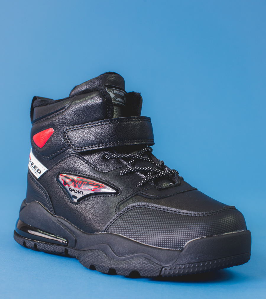 Šnurovacie zateplené chlapčenské topánky B1995-2C-B/R Veľkosť: 34